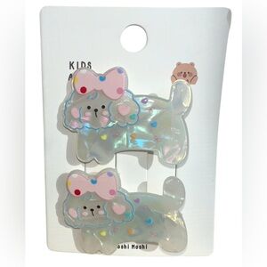 Acrylic Poodle Kids Hair Clips